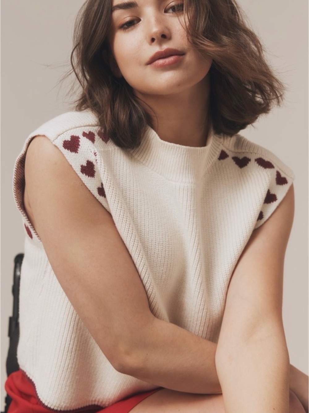 Anthropologie Maeve Cap-Sleeve Sweater Vest NWT